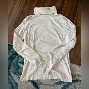 White cream colored turtle neck long sleeve